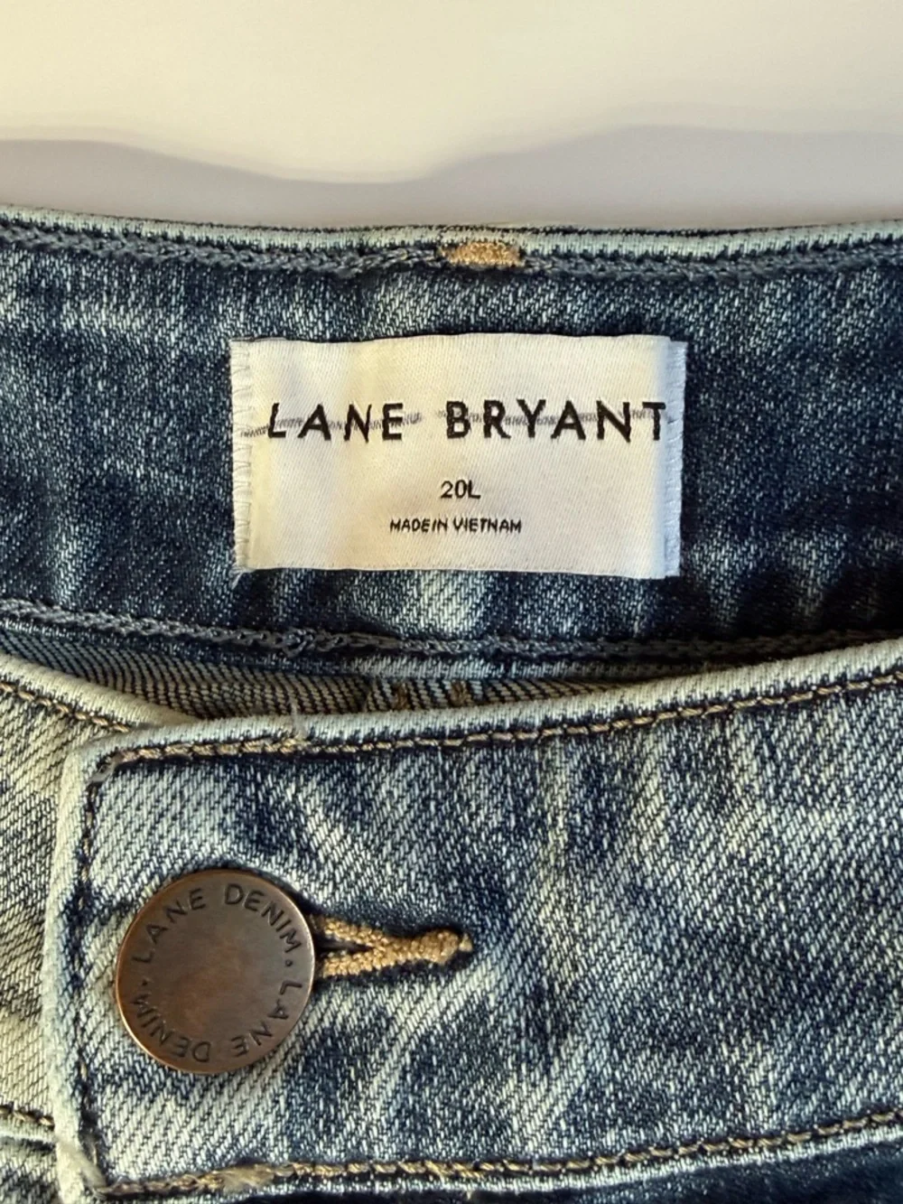 Lane Bryant Curvy Fit Jeans‎ Womens 20L High Rise Skinny Distressed Stretch